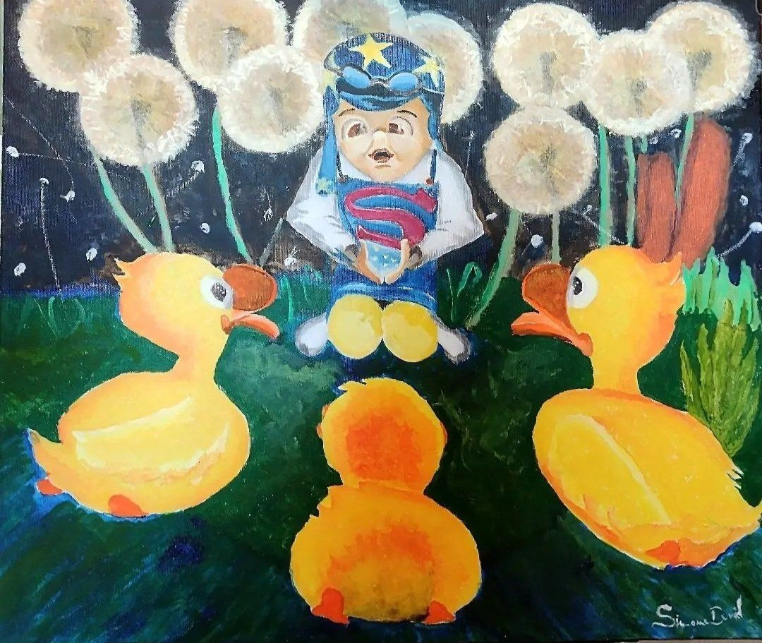 ANNARELLA E LE LUCCIOLE Acrilico su tela 70x60