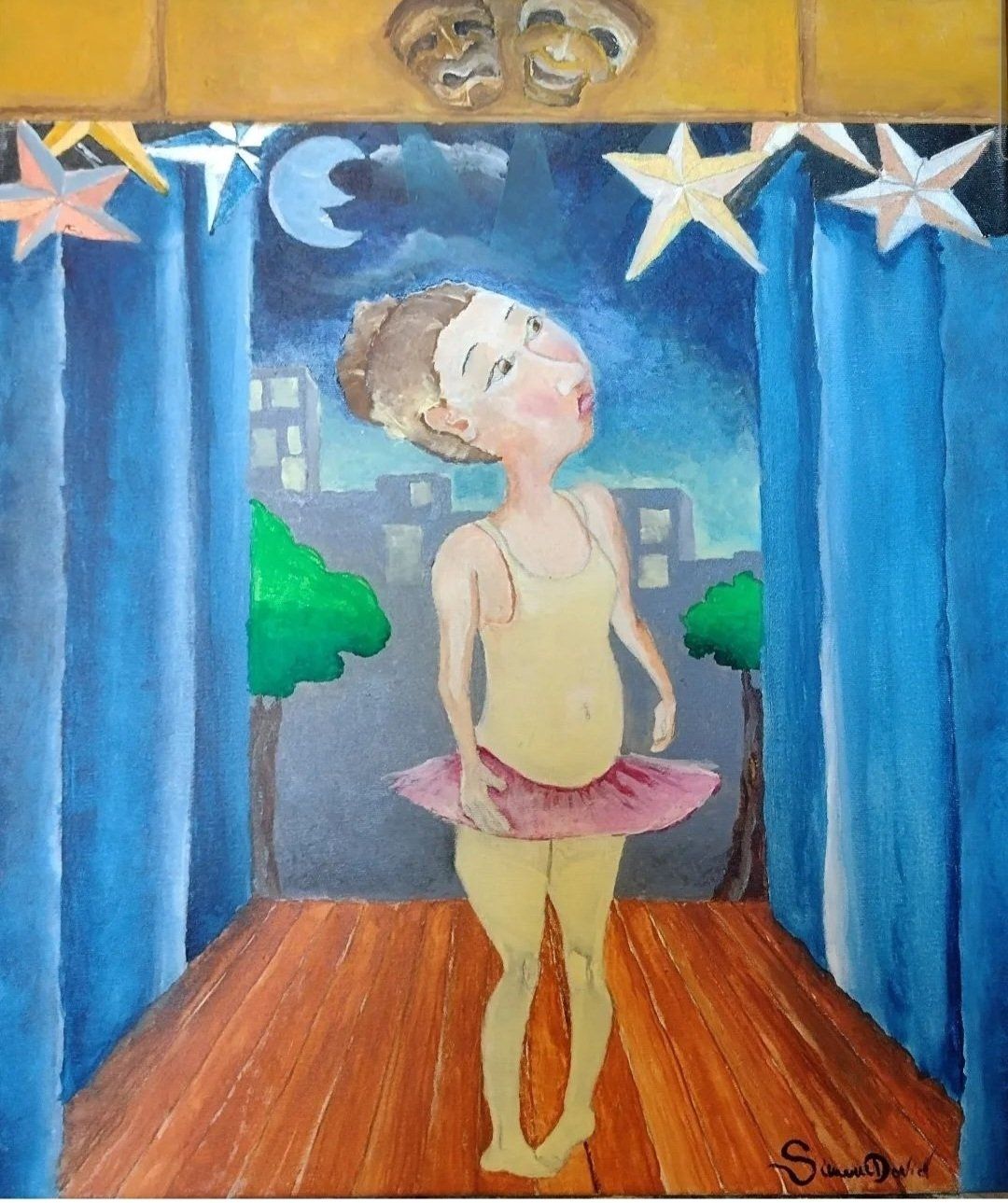 IL TEATRO DELLE STELLE Acrilico su tela 60x70