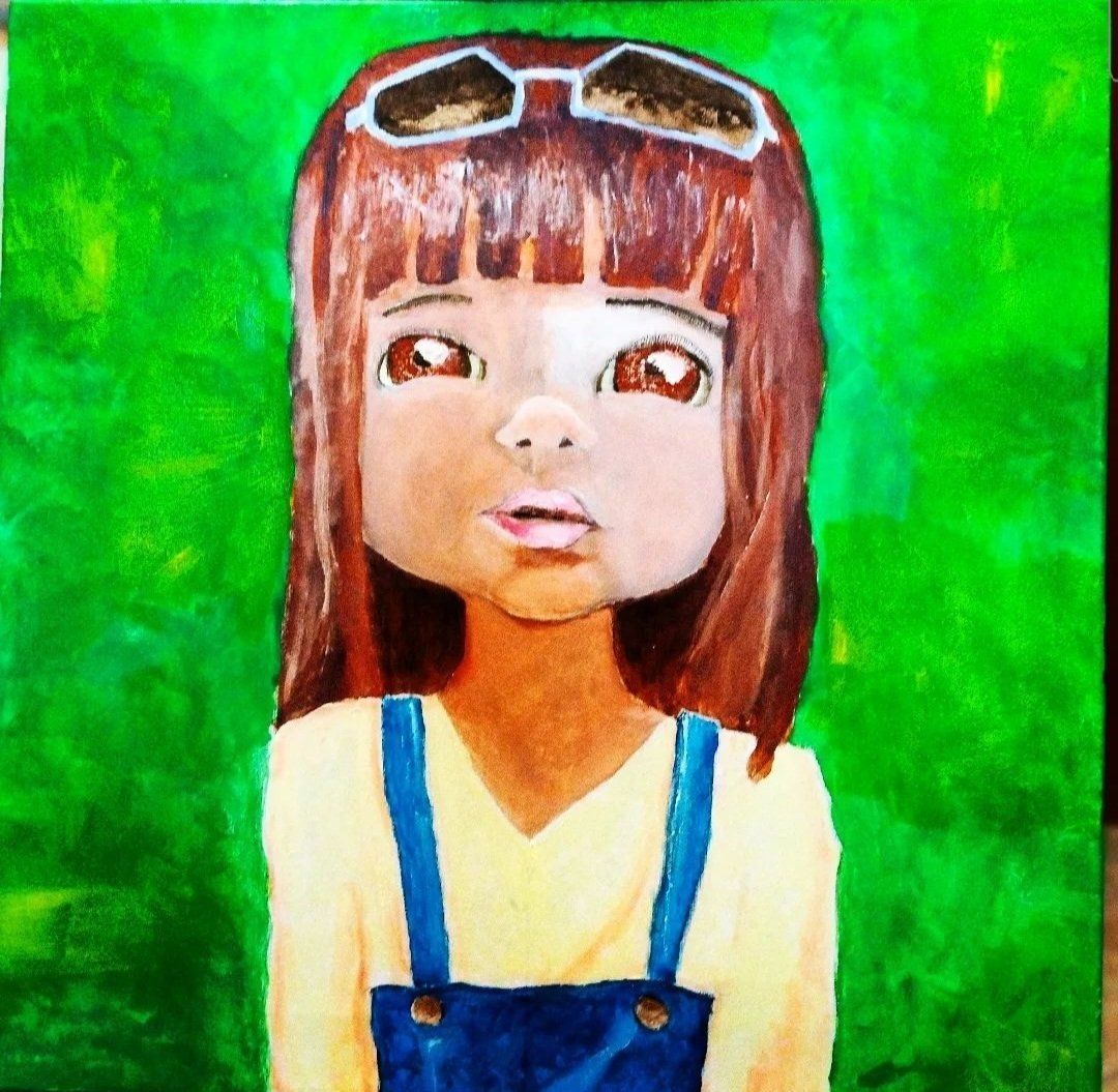 BAMBOLINA Acrilico su tela 50x50