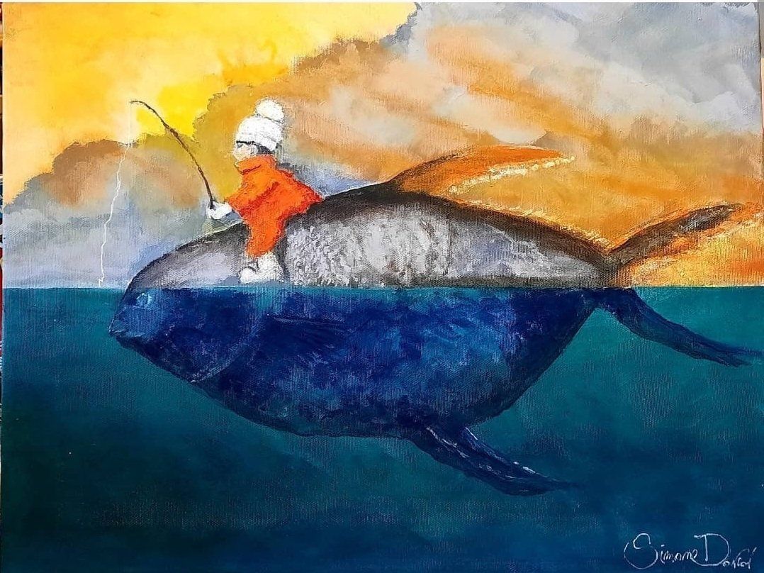 L'ACCHIAPPA SOGNI Acrilico su tela 40x60