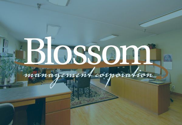 Blossom Management logo and photo