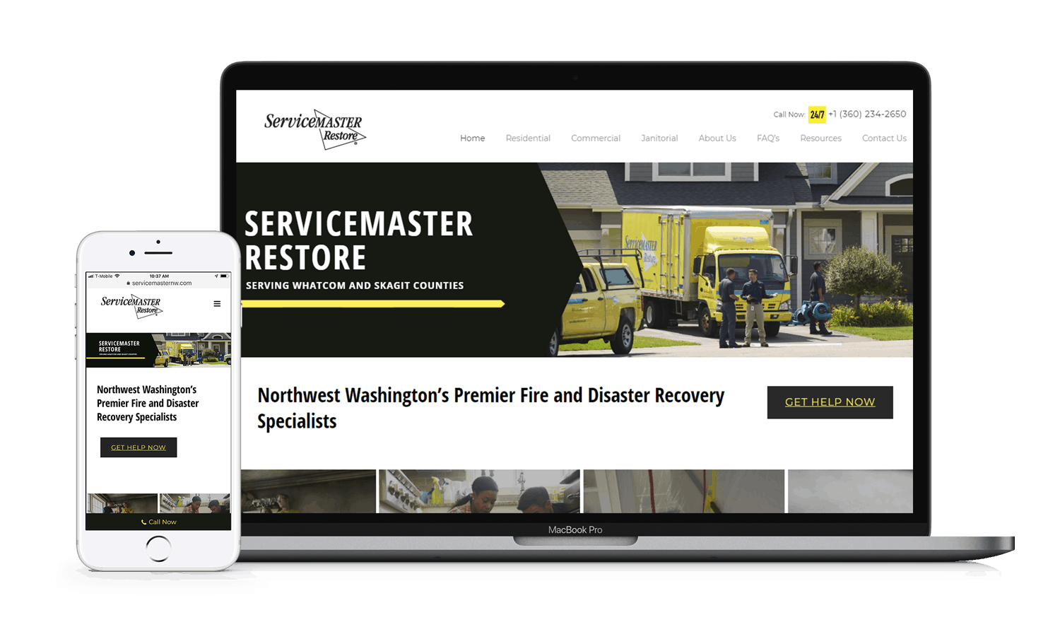 ServiceMaster website screenshot photo