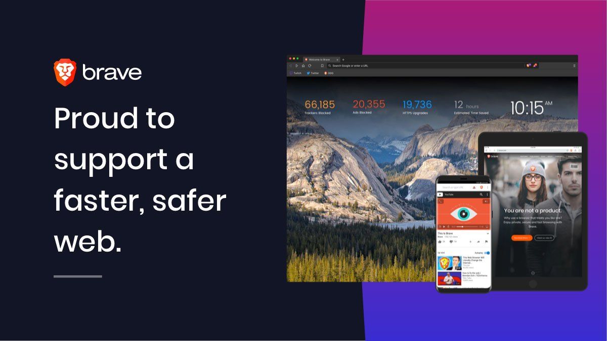Brave: Proud to support a faster, safer web photo