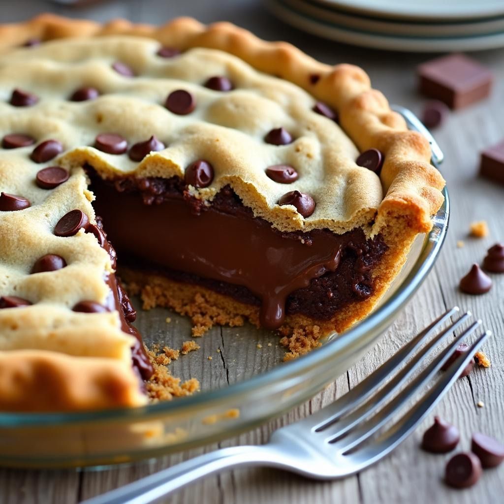 the ultimate indulgent dessert that combines the best of two worlds: a rich, gooey chocolate chip cookie and a luscious layer of creamy Nutella. Baked in a pie dish, this decadent treat features a golden, slightly crisp cookie crust with a soft, melty center swirled with generous dollops of Nutella. Each bite is a warm, chocolatey explosion of textures and flavors — perfect for sharing (or not). Serve it warm with a scoop of vanilla ice cream for an unforgettable dessert experience