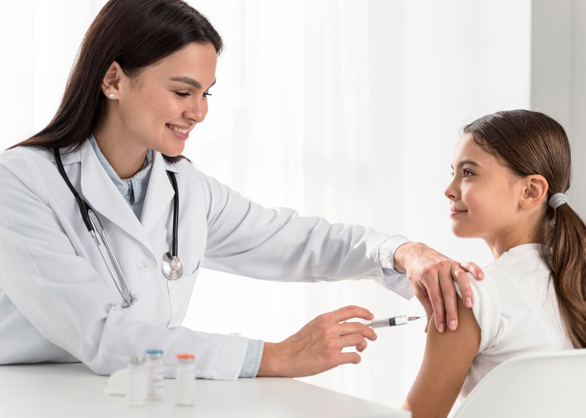 A San Antonio allergist is assisting their patient, who is currently undergoing biologic treatment.