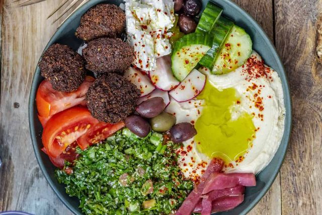 Easy Loaded Mediterranean Falafel Bowl