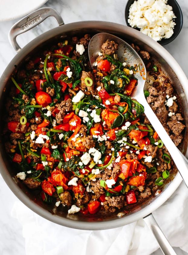 Mediterranean Ground Beef Stir-Fry