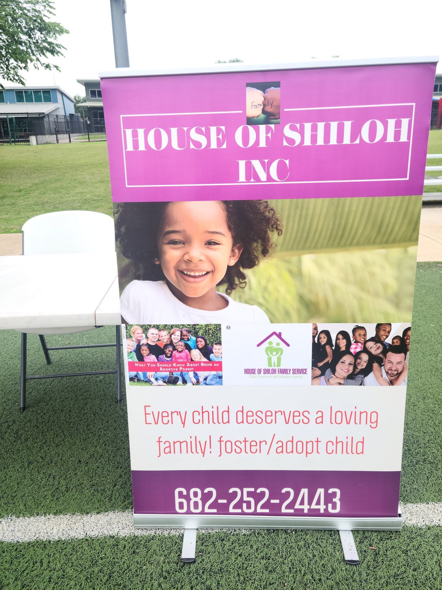 A sign that says house of shiloh inc on it