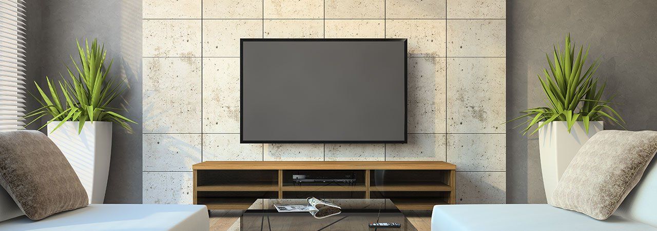 wall-mounted TV