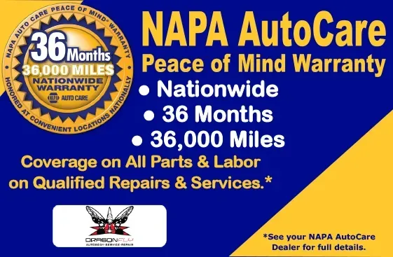 NAPA Auto Care Peace of Mind Warranty | Dragonfly Automotive