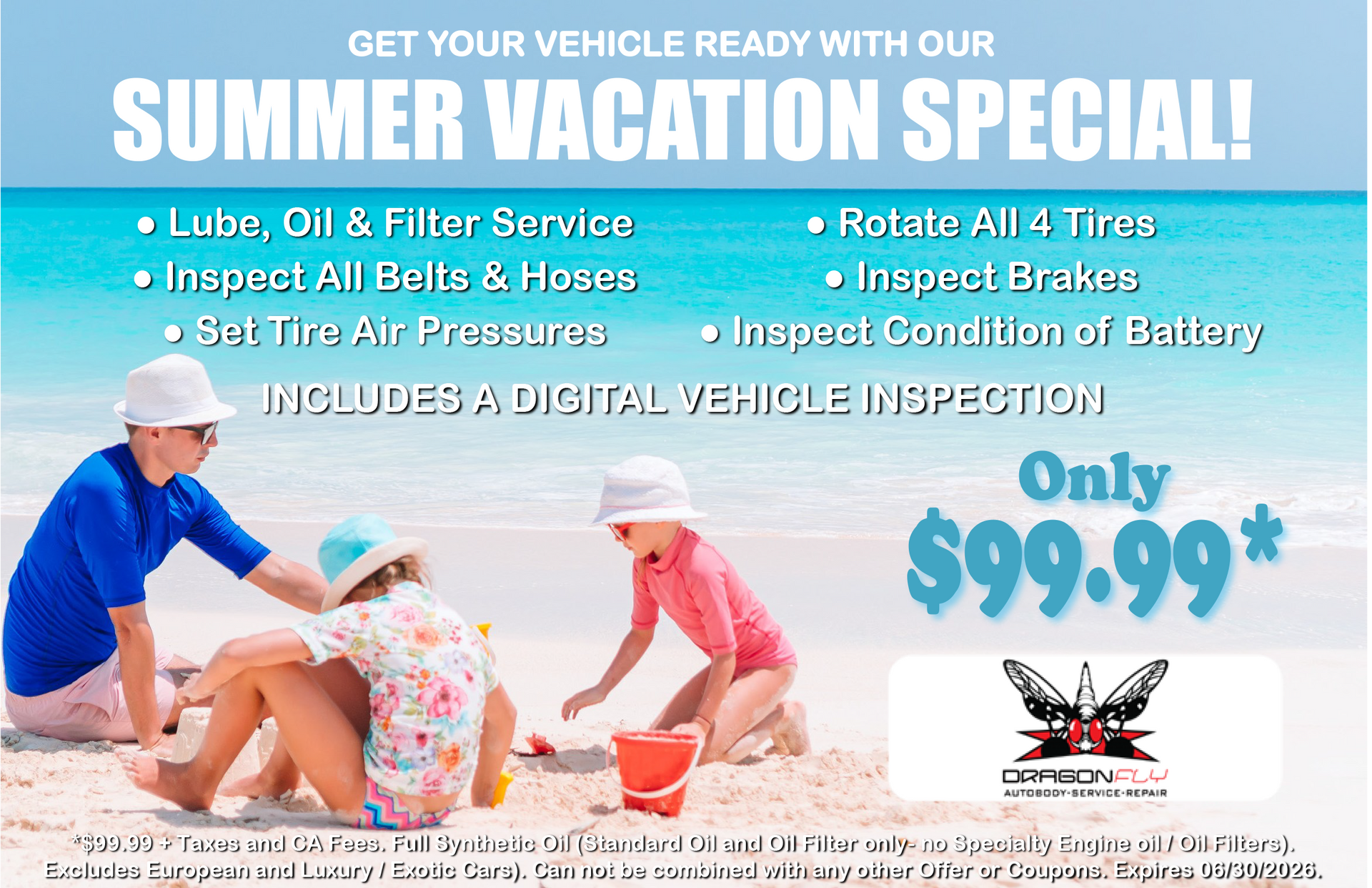Spring Savings Special Get Your Vehicle Ready for All Your Spring Travels! Only $99.99 | Dragonfly Automotive