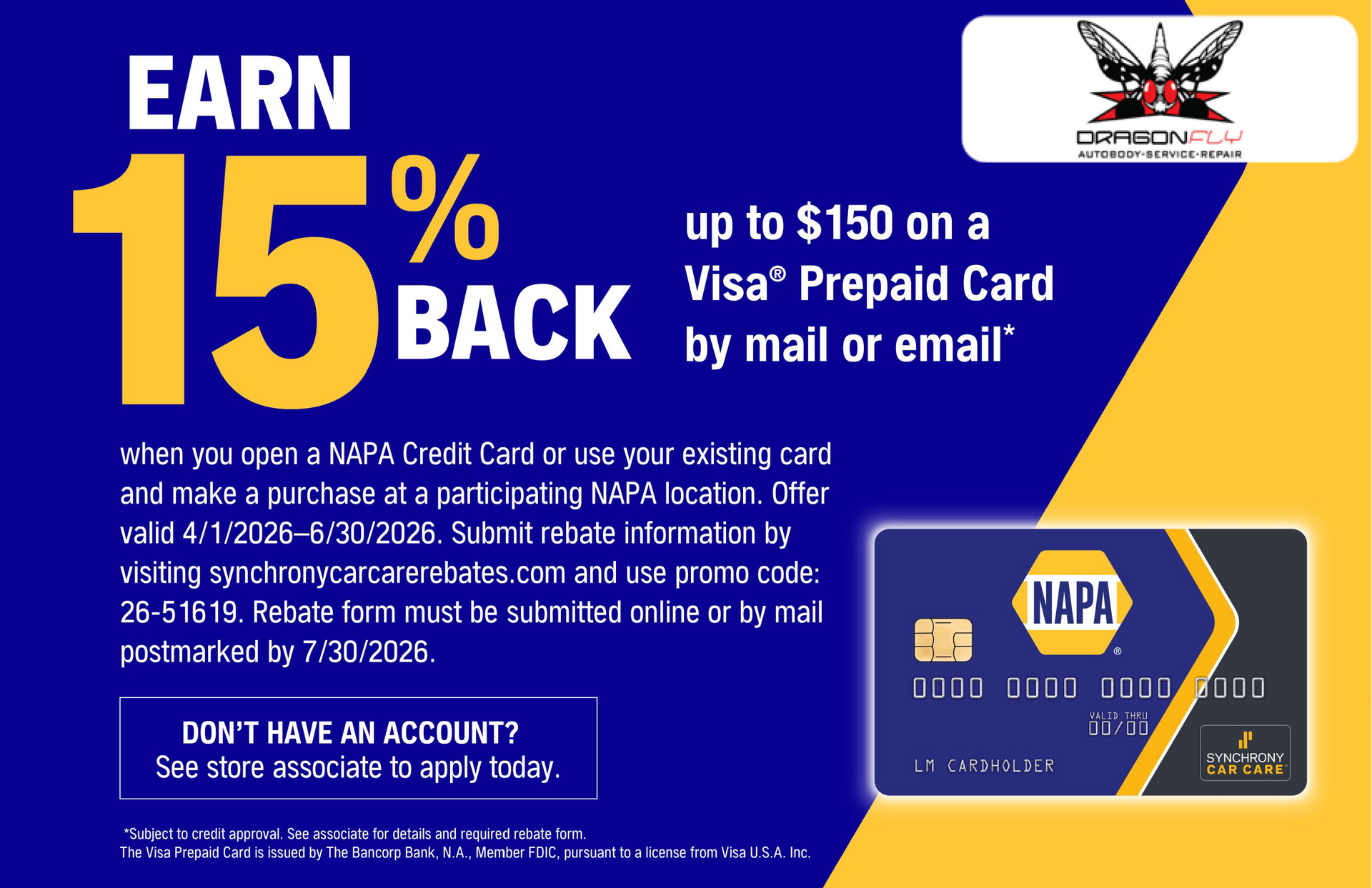 NAPA Claim a $50 Gift Card when you purchase $250 qualifying brake parts | Dragonfly Automotive