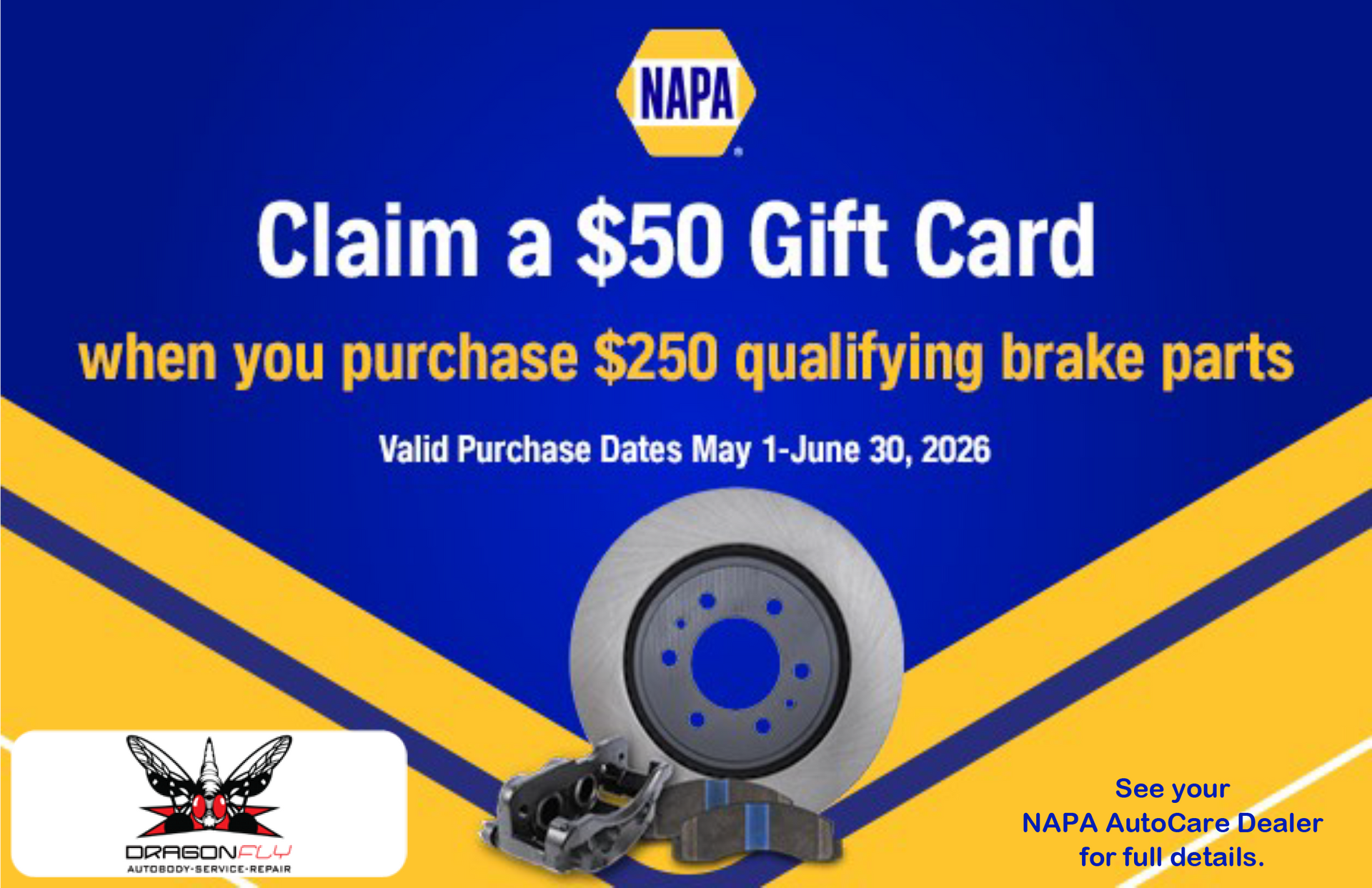 Earn 15% Back Up to $150 on a Visa Prepaid Card by mail or email | Dragonfly Automotive