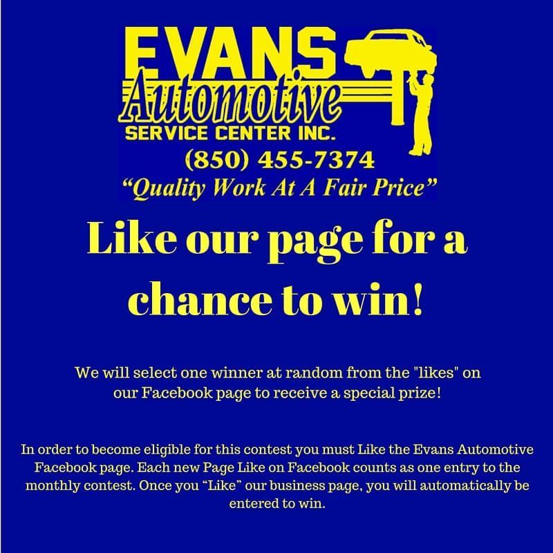 Evans Automotive Facebook Like Giveaway!