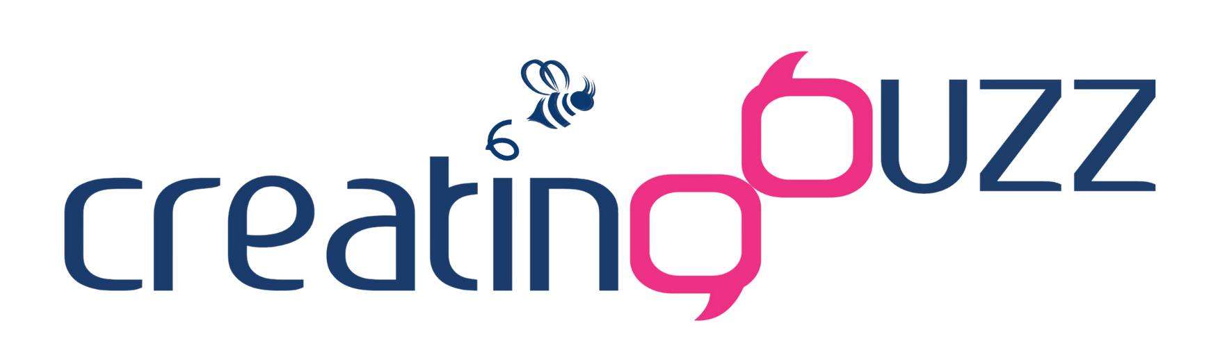 The logo for creating buzz has a bee on it.