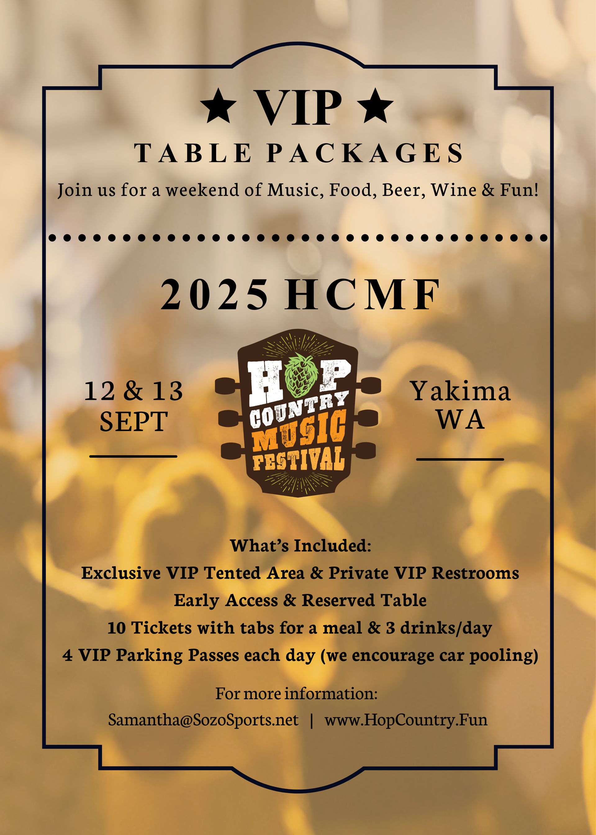 A poster for the 2024 hop country music festival