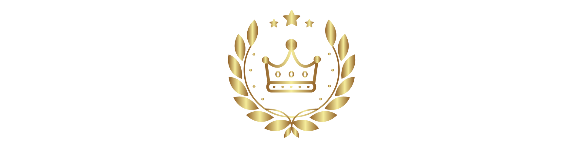 88 Exotic Gold crown inside gold laurel wreath with three stars.