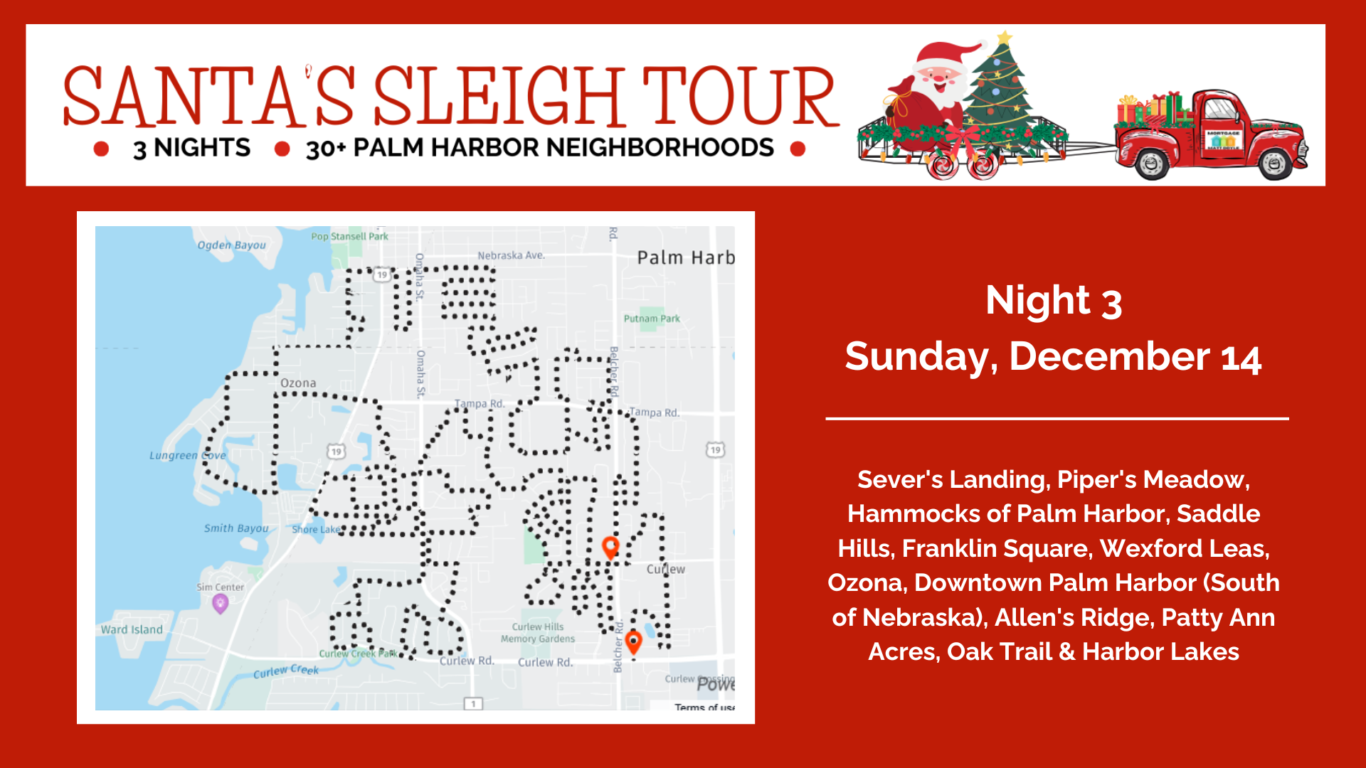 Santa's Sleigh Tour, Palm Harbor, FL - Night 2