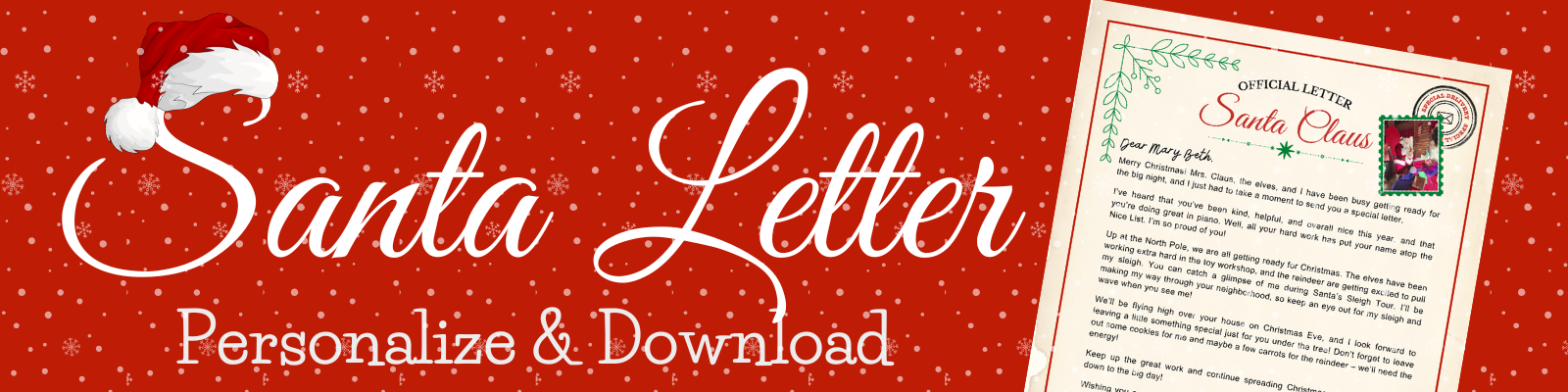 Santa Letter: Customize & Download