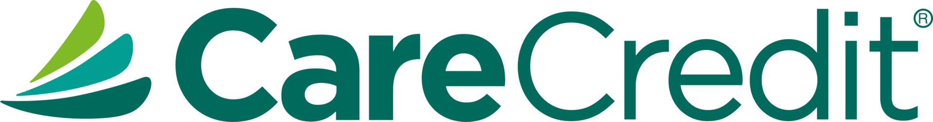 A close up of the carecredit logo on a white background