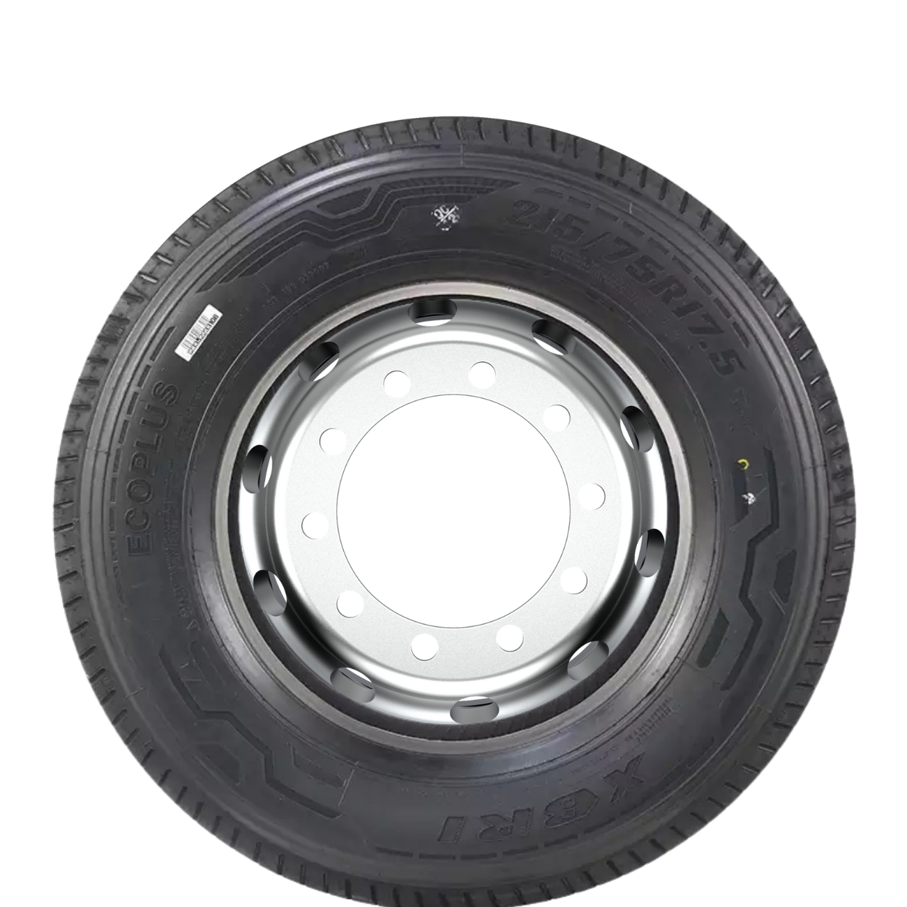 Padrão de piso do pneu DERUIBO em preto e cinza.