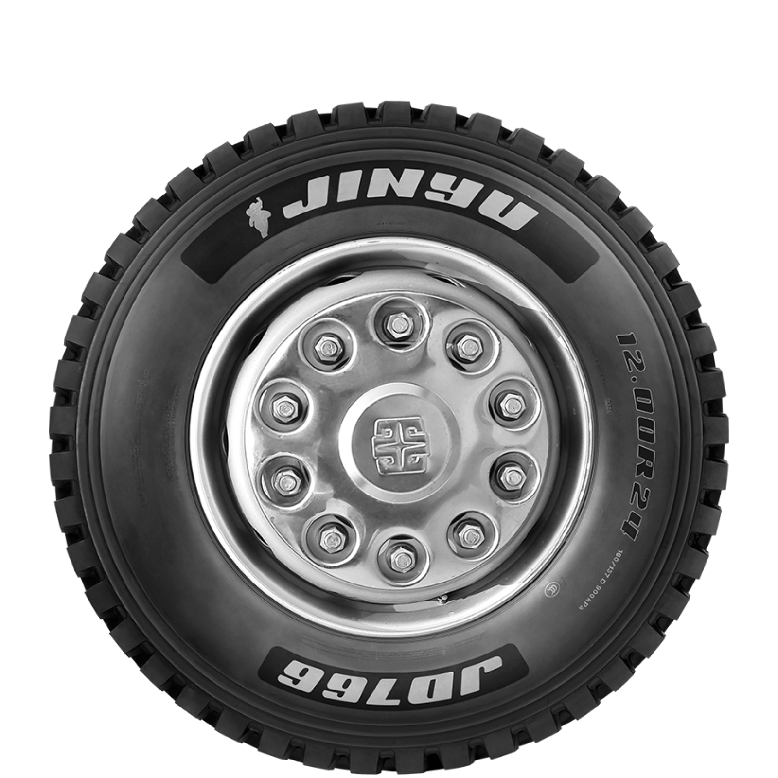 Padrão de piso do pneu DERUIBO em preto e cinza.