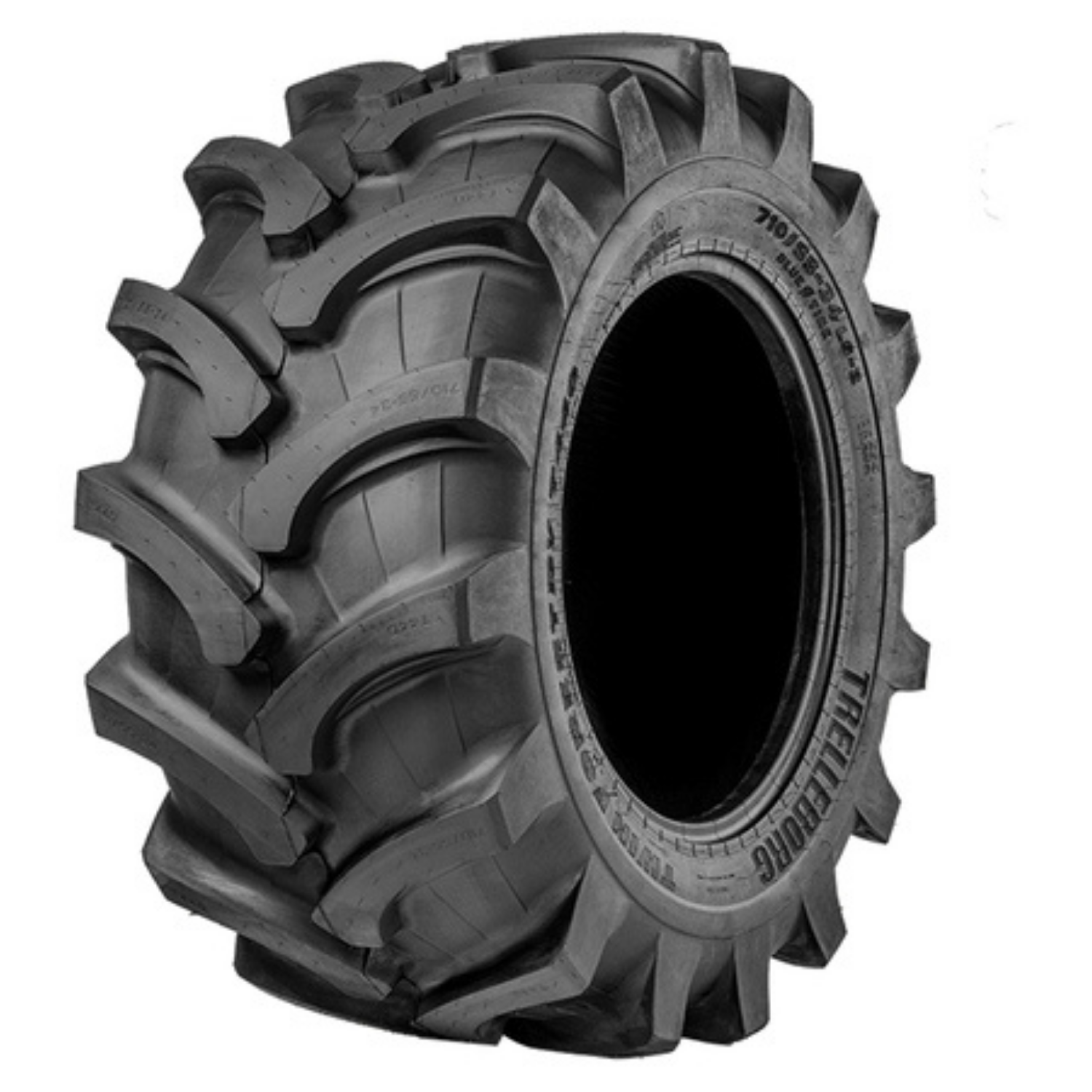 Pneu preto de caminhão com a marca 