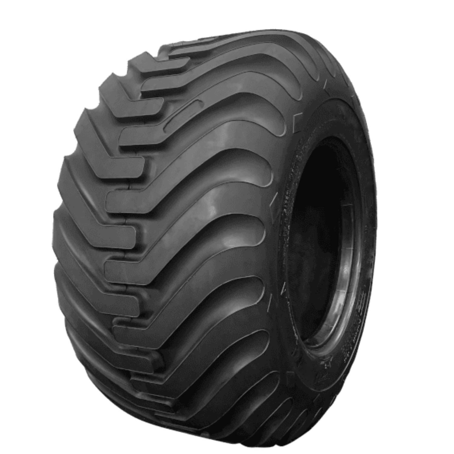 Pneu preto de caminhão com a marca 