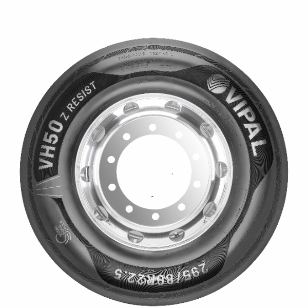 Padrão de piso do pneu DERUIBO em preto e cinza.