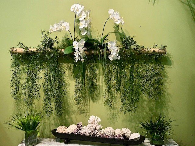 Silk Flowers — Custom Bamboo Planter in Wellington, FL