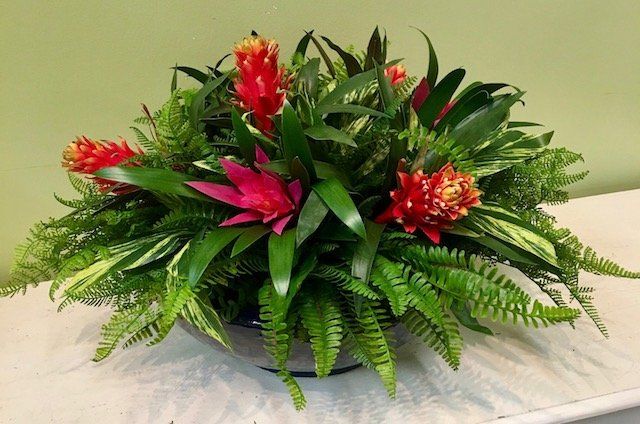 Silk Flowers — Custom Bromeliad & Fern Mix in Wellington, FL