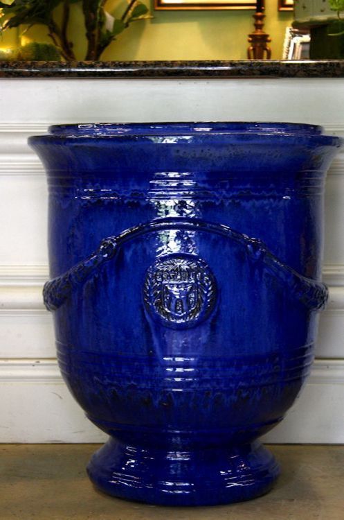 Planters — Blue Round Plant Pots in Wellington, FL