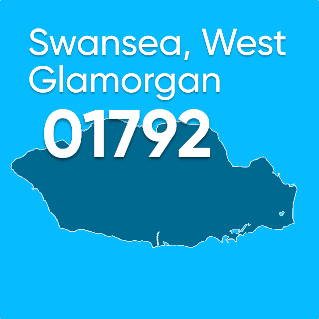 01792 area code Swansea UK