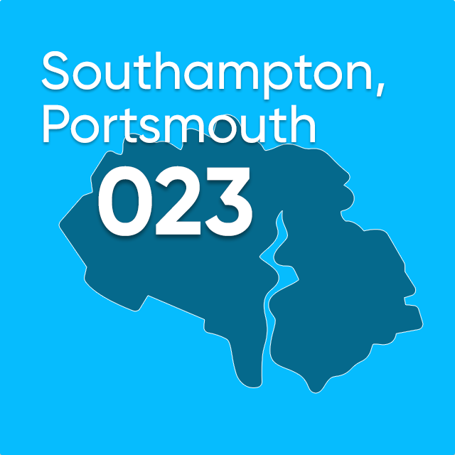 023 area code Southampton UK