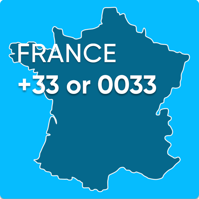 france dialling country code  +33