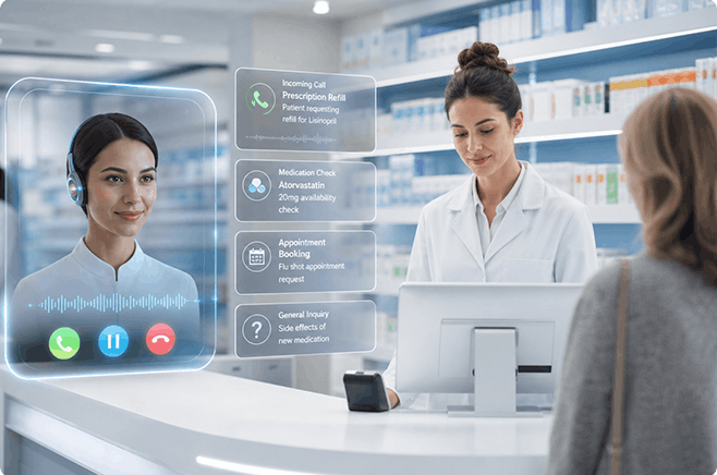 Meet Your AI Pharmacy Receptionist — Always On, Always Professional