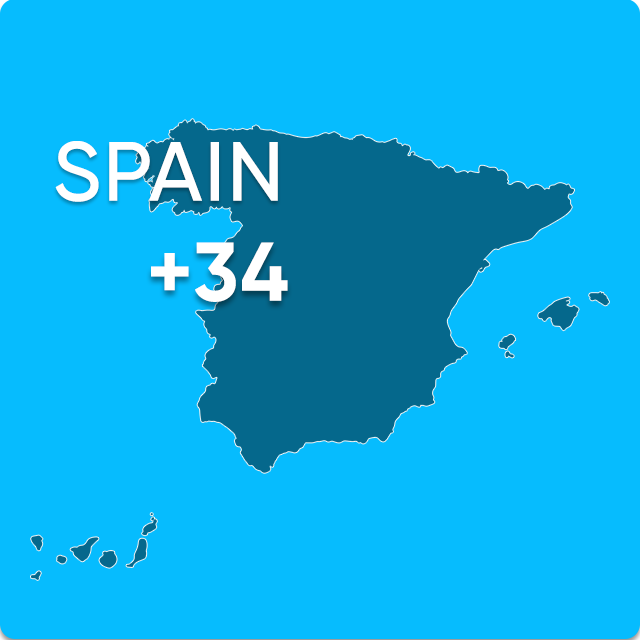 Spain dialing code 0034