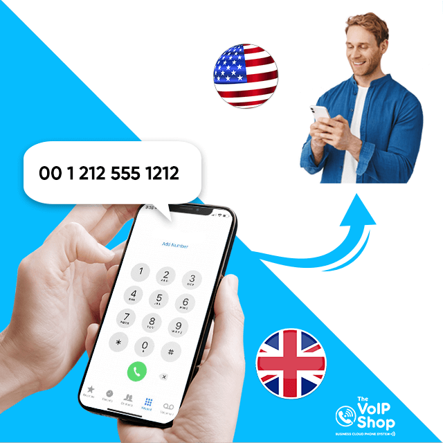 how to call usa from uk on iphone