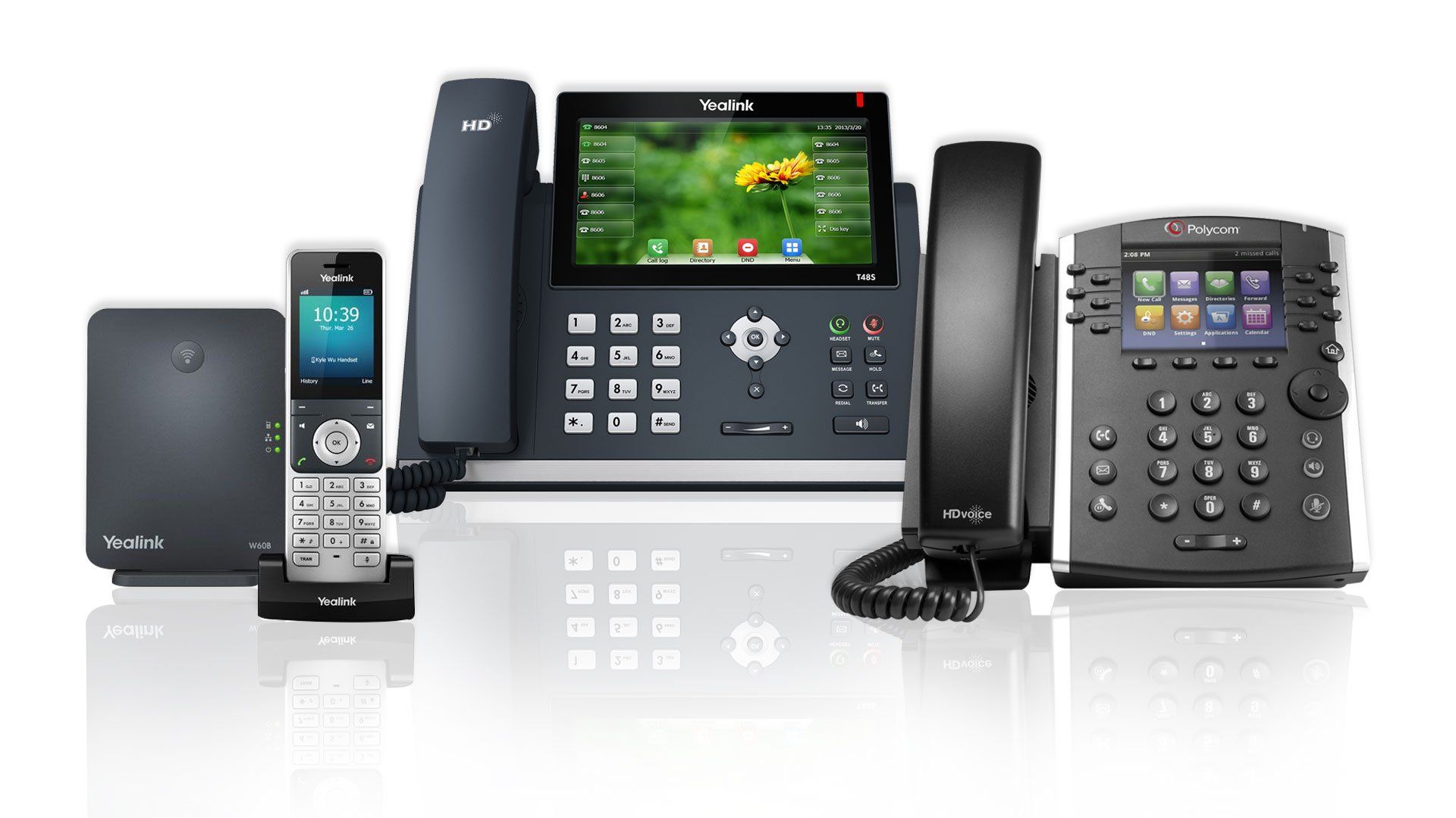 poycom Fully Wireless desk Phone System for Construction Site