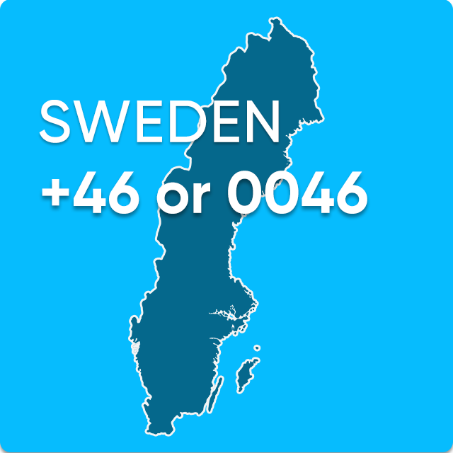 Sweden dialing code 0046