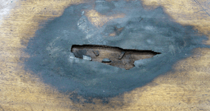 damaged furniture