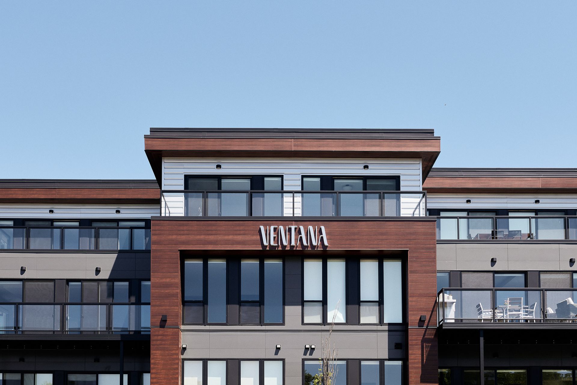 Modern apartment building with 