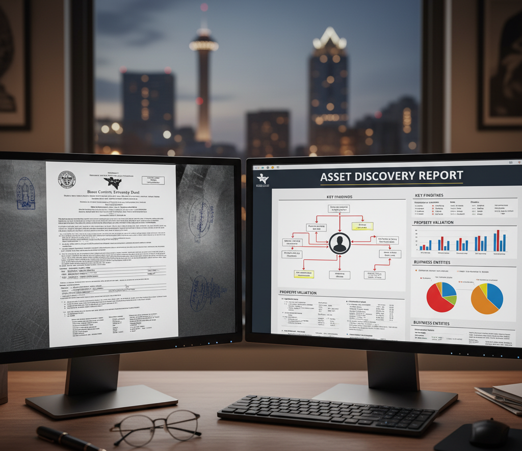 Court-ready asset search with deed evidence and executive summary