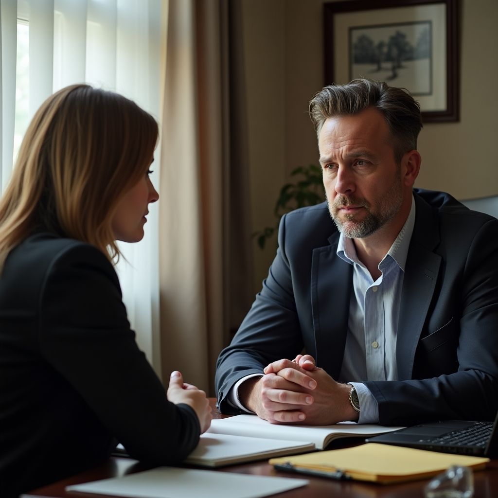 Private investigator in San Antonio meeting a client for infidelity investigation