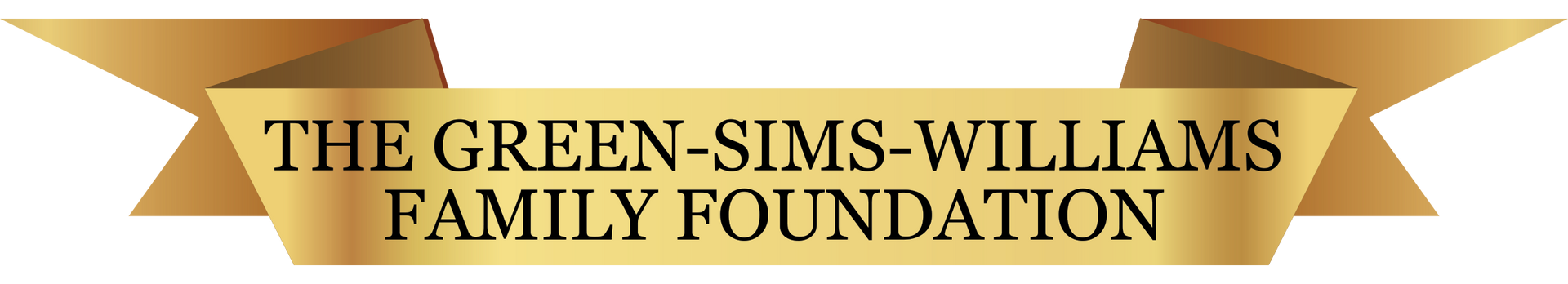 Gold banner with the words