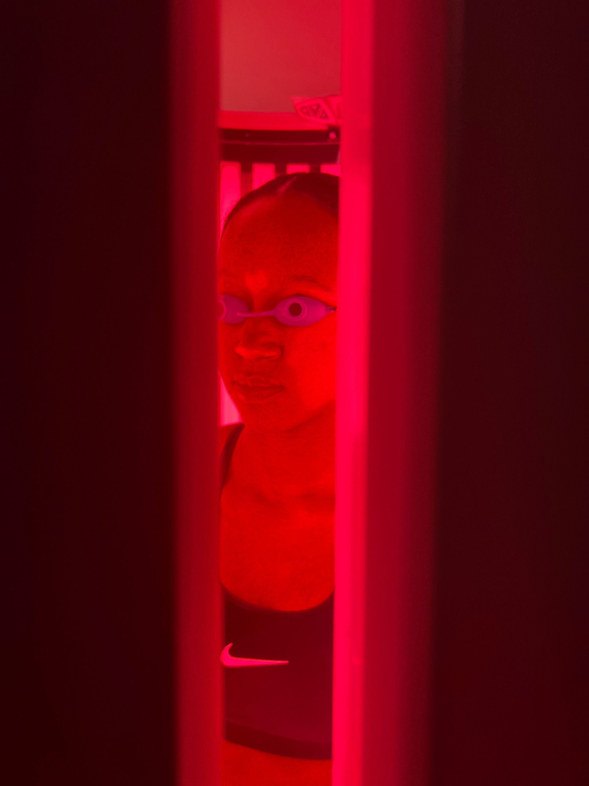 Woman Undergoing Red light therapy