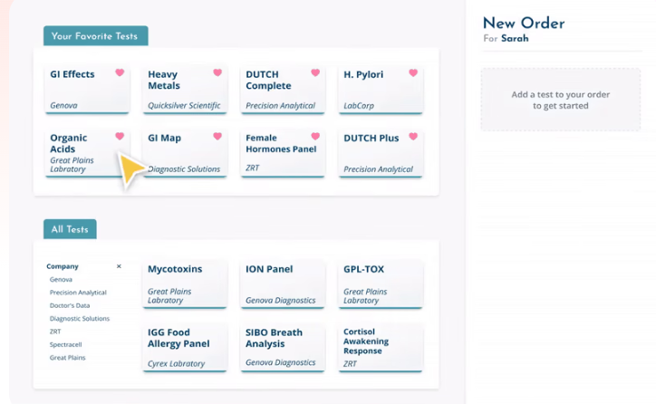 Lab Testing Order Form
