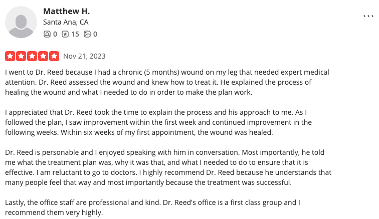 A review of matthew h. from santa ana ca