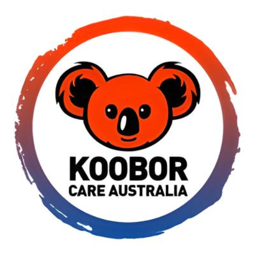 A logo for koobor care australia with a koala on it