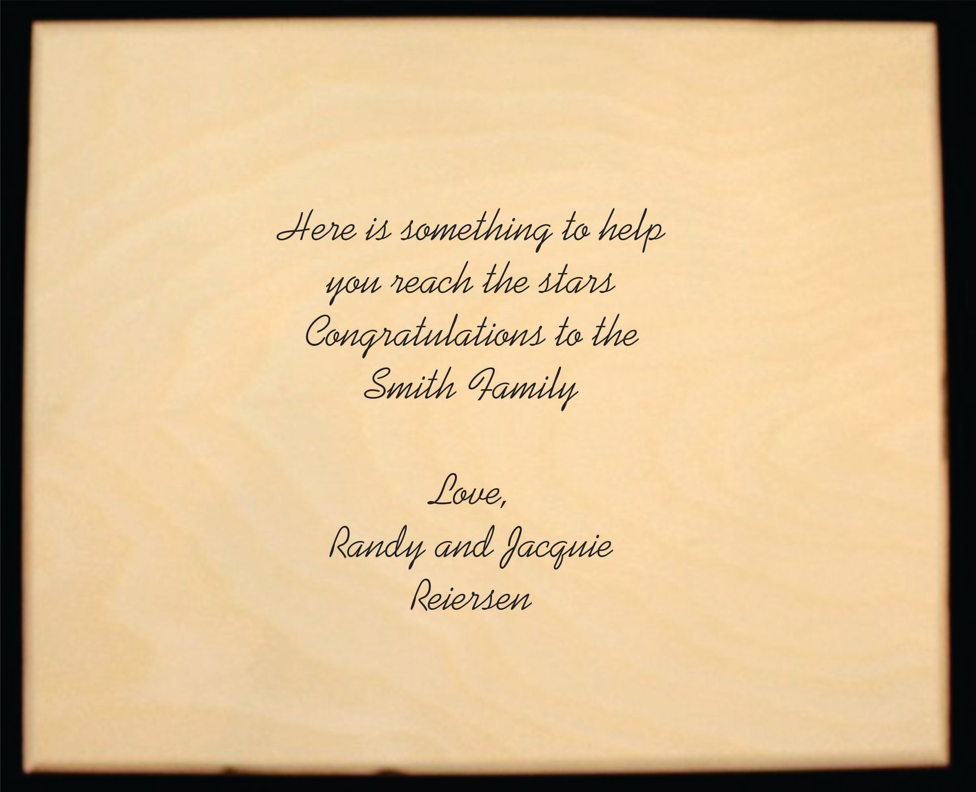 Engraved Message